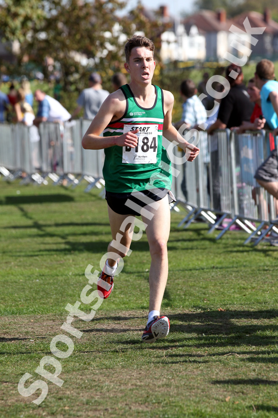 Max Burchill (Sale Harriers), under-17 boys, Northern Cross Country Relay, Graves Park, Sheffield